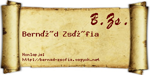 Bernád Zsófia névjegykártya