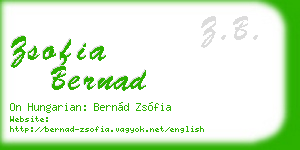 zsofia bernad business card